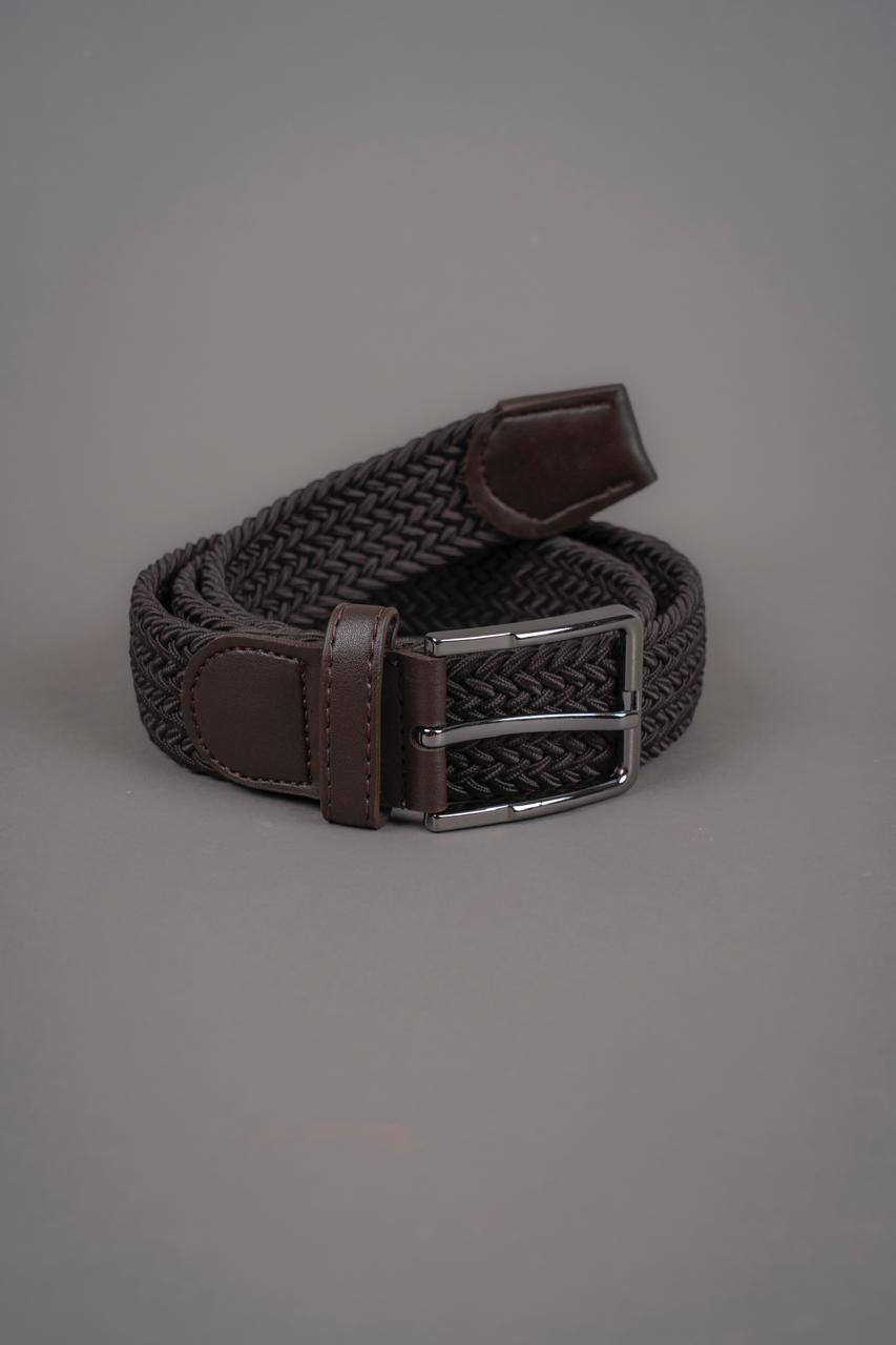 Cinturón trenzado Café
