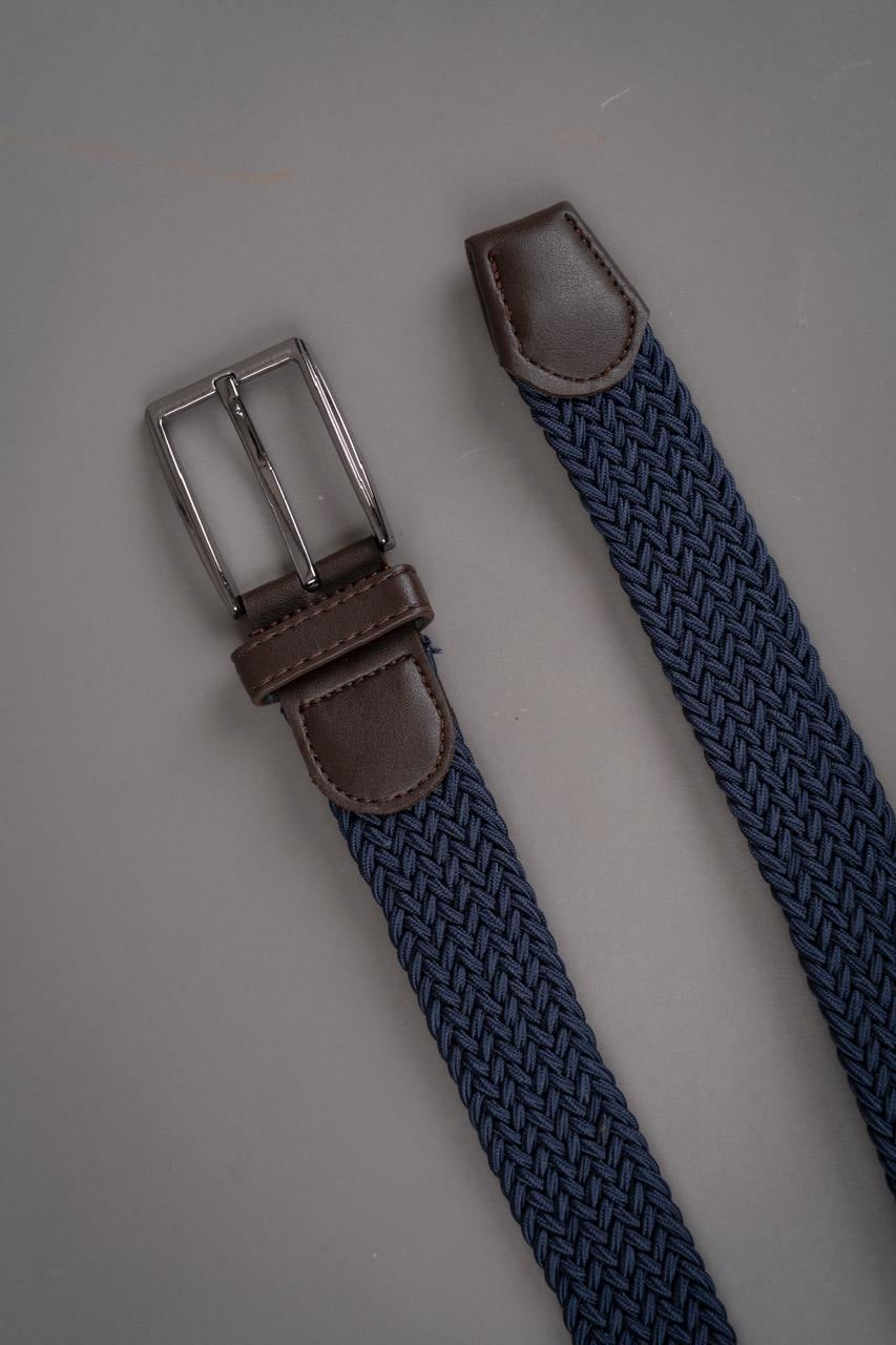 Cinturón trenzado Azul