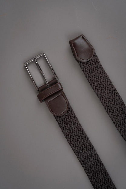 Cinturón trenzado Café