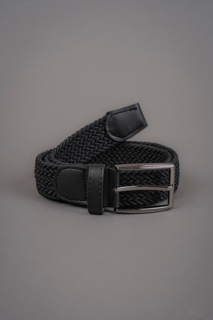 Cinturón trenzado Negro